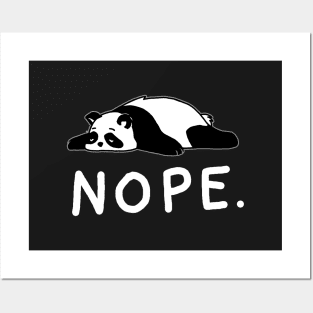 Nope Not Today Shirt Funny Lazy Panda shirt Posters and Art